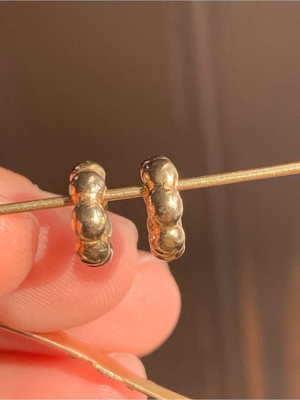 14k Gold Pandora Bubble spacers - Picture 9 of 9